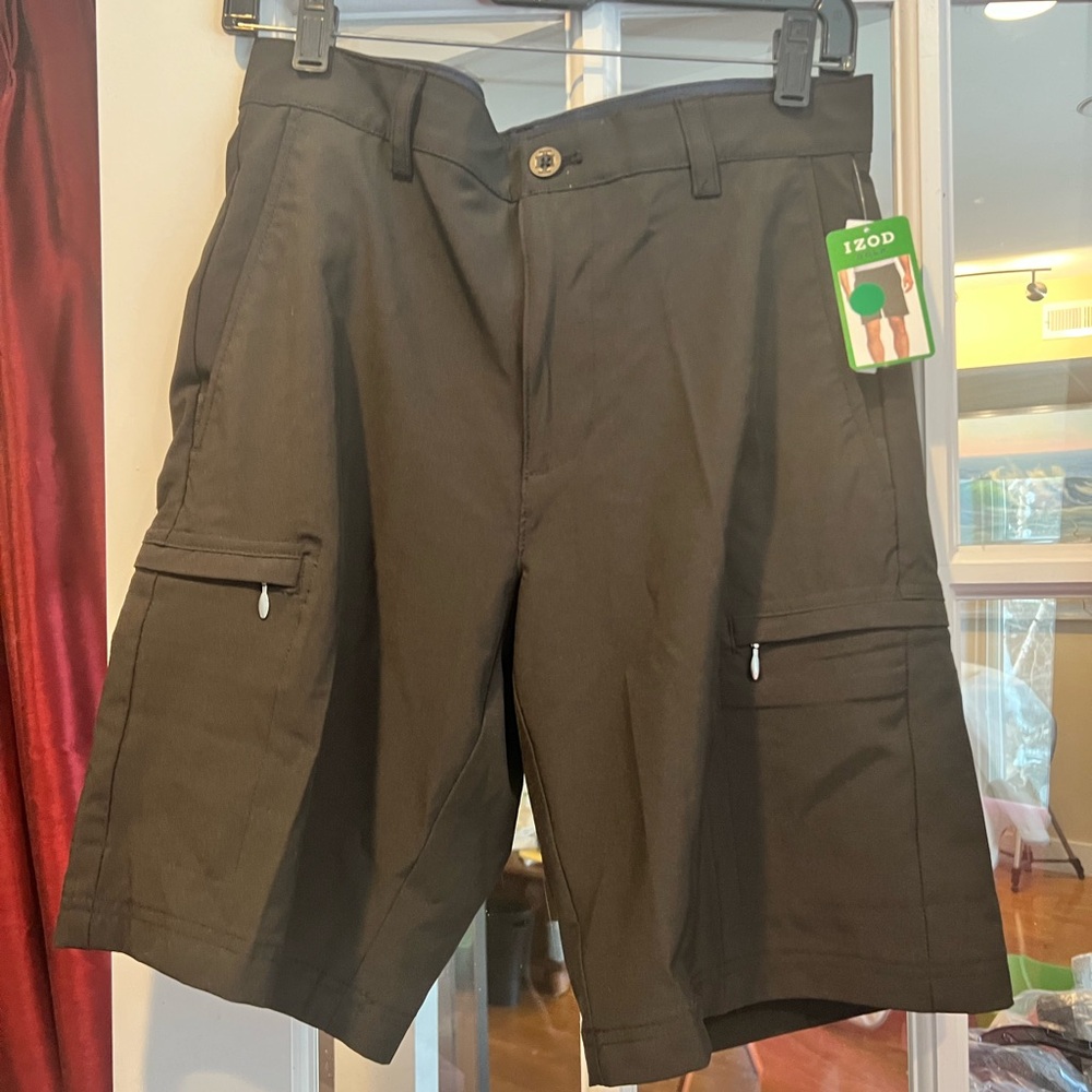 Izod Men's Charcoal Cargo Shorts